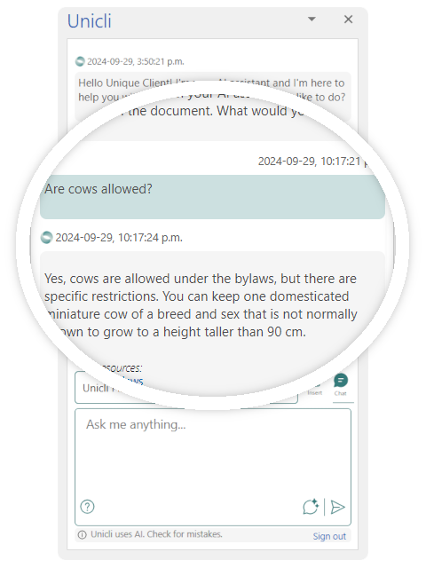 Unicli For Word - 5 Chat History (v 1.0.8)